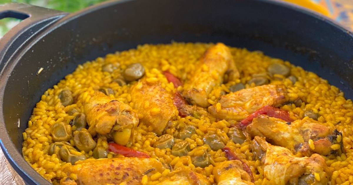 Arroz de alitas de pollo súper fácil y rápido Receta de Irene-Guirao-  Cookpad