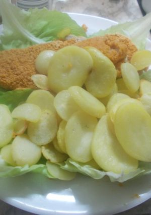 Panírozott hal tepsibe sütve recept fotója