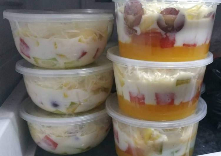 Salad buah mix pudding