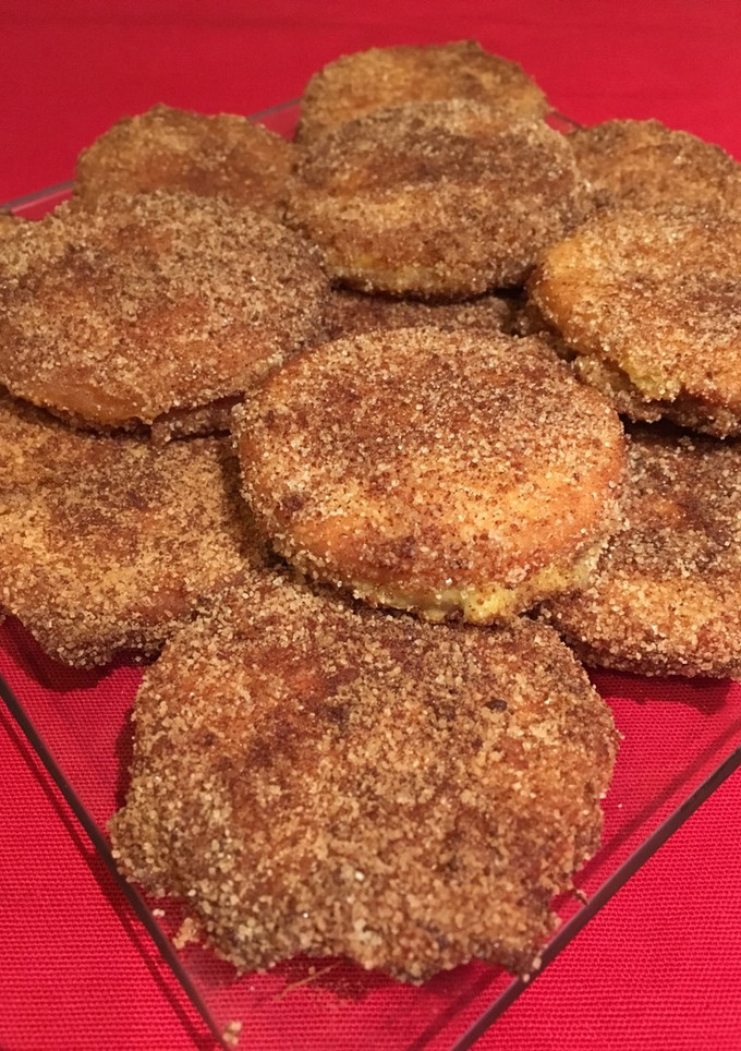 Una foto de Torrijas de galleta con flan