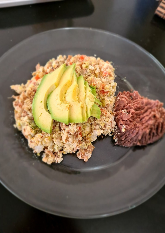 Una foto de Tofu tipo machaca