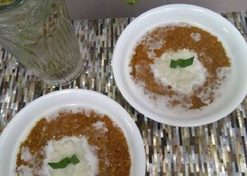 Siap Saji Bubur Ketan Merah Putih (Daur Ulang dari Kue Ketan Wajik) Lezat Mantap