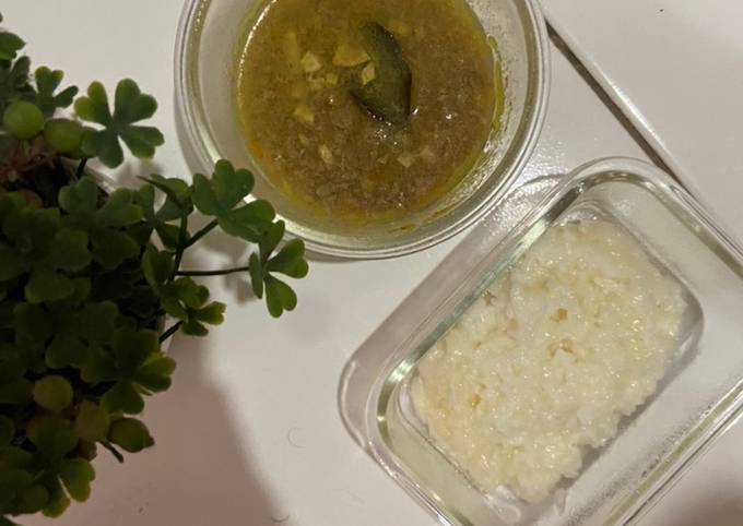 Cara membuat Mpasi Soto Daging Butter Rice 9+