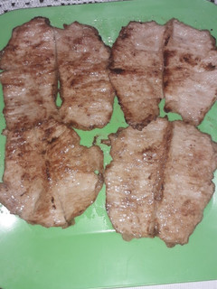Una foto de Bistec de lomo de cerdo, en salsa de soya