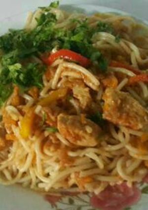 صورة لوصفة 🍝 سباكتي بصدور الدجاج 🍝