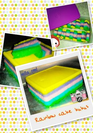 Foto resep Rainbow cake kukus Ekonomis