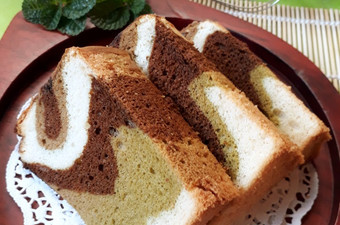 Cara Memasak 498. Zebra Coconut Milk Chiffon Cake-Putih Telur #SeninSemangat Menu Enak Dan Mudah Dibuat