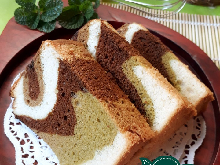 Cara Memasak 498. Zebra Coconut Milk Chiffon Cake-Putih Telur #SeninSemangat Menu Enak Dan Mudah Dibuat