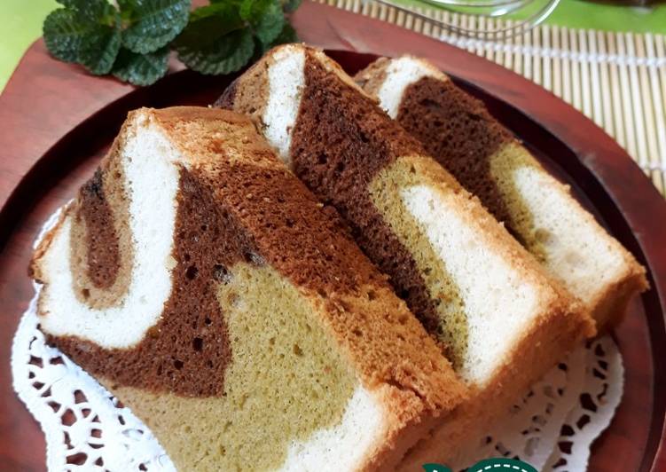 498. Zebra Coconut Milk Chiffon Cake-Putih Telur #SeninSemangat