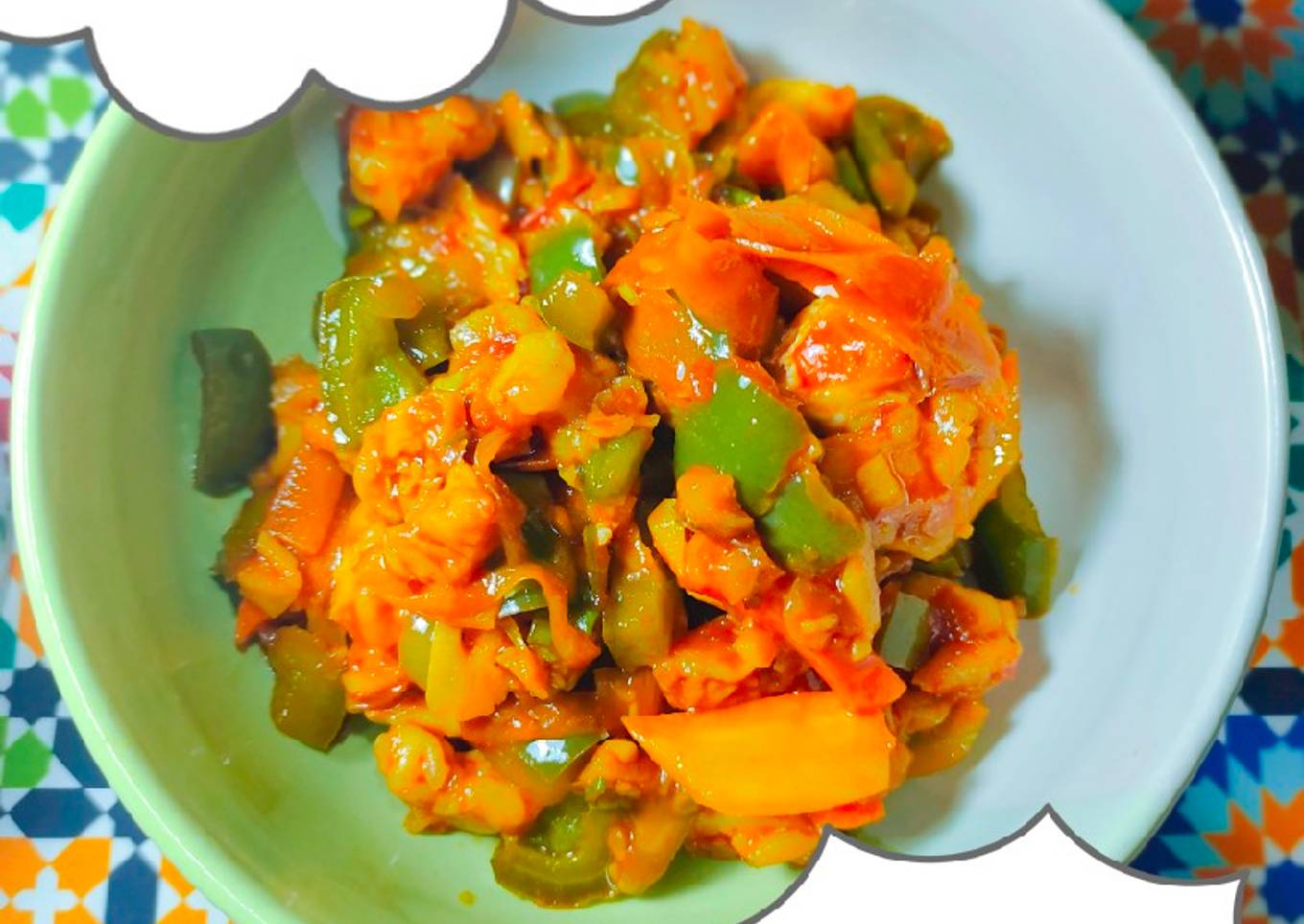 Vegetarian Kentang Tofu Asam Manis Cita Rasa Indonesia ������������������������