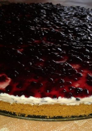Φωτογραφία της συνταγής Cheesecake με μαρμελάδα blueberries - άγριο βατόμουρο