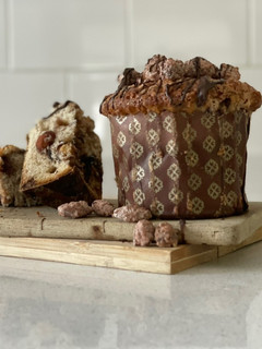Una foto de Panettone en licuadora
