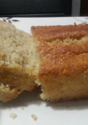A picture of Banana Oatmeal Bread with Pancake Mix.