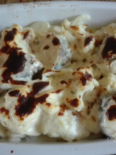 Una foto de Merluza con coliflor gratinada