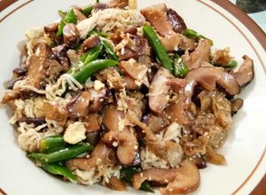 Foto resep Enoki tumis shiitake vegetarian