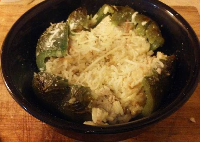 Stuffed peppers... recycle your leftovers