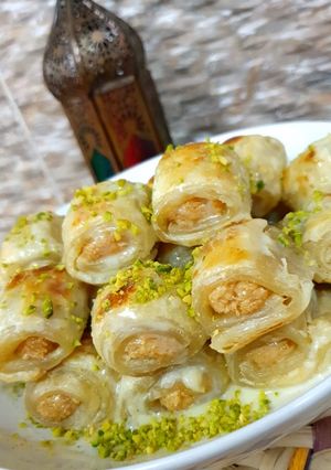 صورة لوصفة بقلاوة البف باستري بالشعيريه
