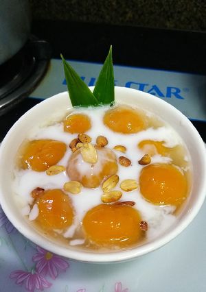 Hình của món Chè bí đỏ hạt sen.