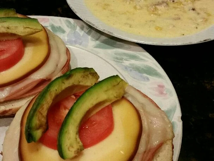 Simple Way Prepare Recipe Brad&amp;#39;s open faced sandwich with sausage corn chowder that is Perfect, Tasty}