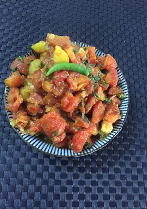 A picture of Carrot potato dry sabji.