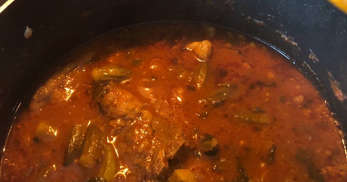 Okra with lamb chop Recipe by Layla (lulu) Cookpad