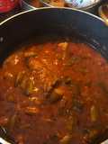 Okra with lamb chop