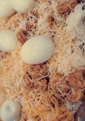 صورة لوصفة مطبق الروبيان مع البيض المسلوق