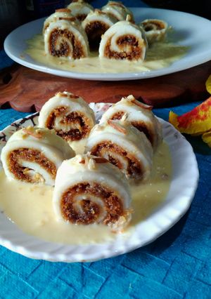 কাস্টার্ড রোল পুলি পিঠা রেসিপির প্রধান ছবি