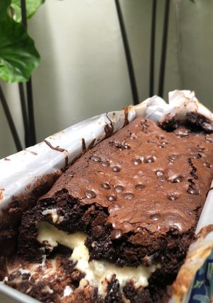 Foto resep Brownies coklat with cream cheese filling