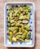 Habas tiernas salteadas con ajo 🫛🫒🧄🧂