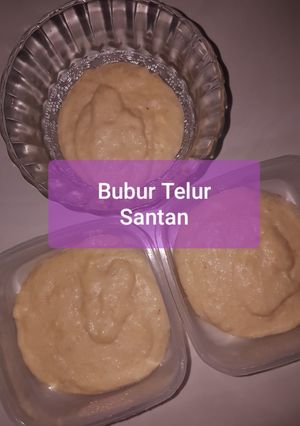 Foto resep MPASI 7 bulan, mudah dibuat dan irit bahan : Bubur Telur Santan