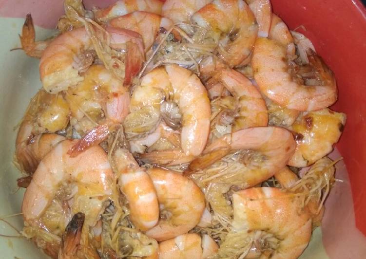 Resep Udang margarin pedas asin Anti Gagal