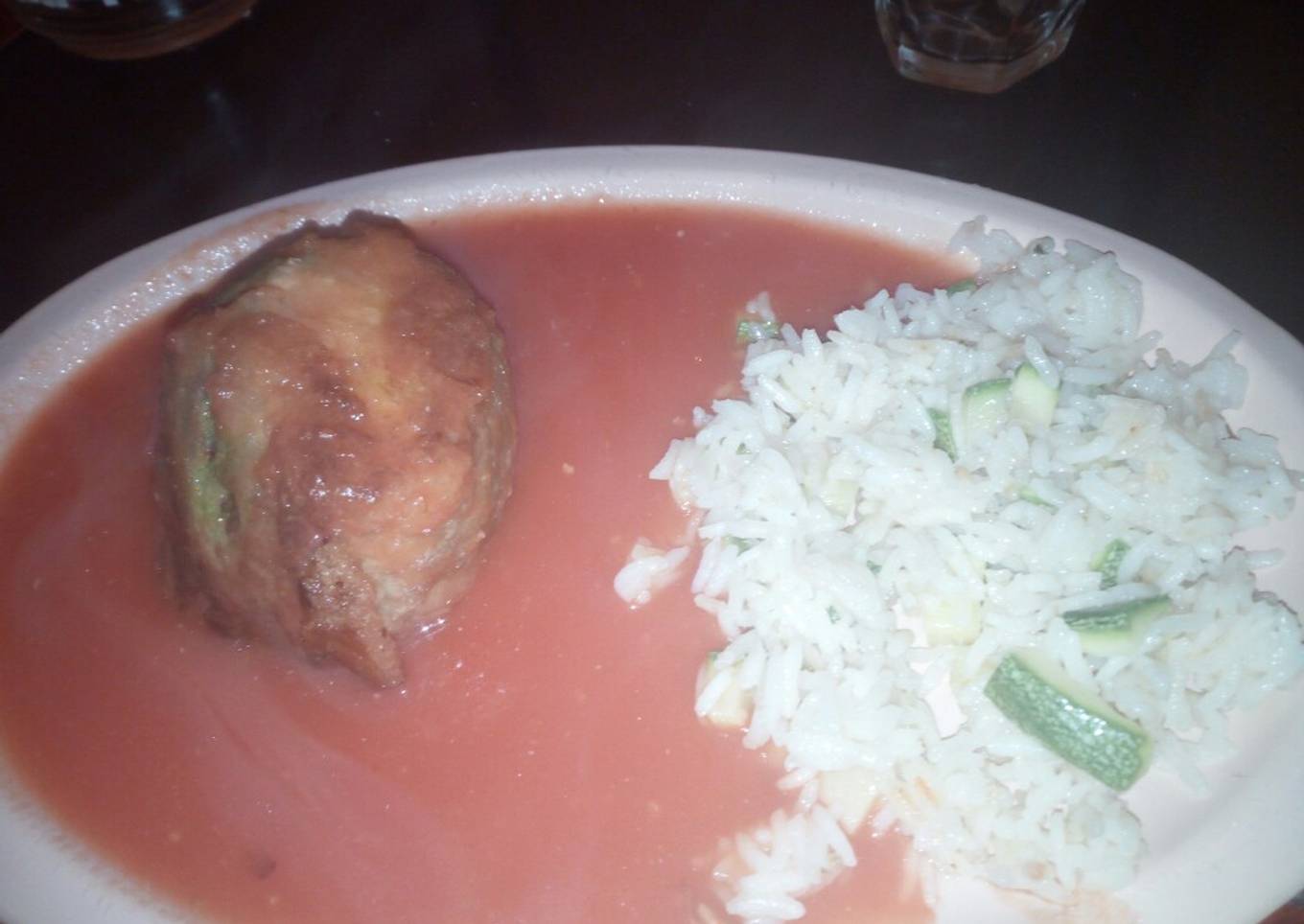 Calabacitas capeadas y rellenas