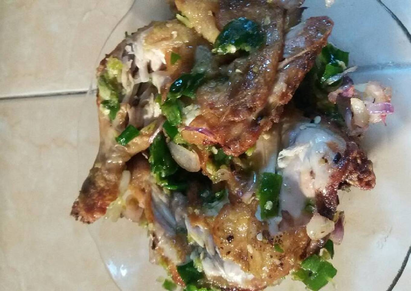 Ayam geprek sambel ijo