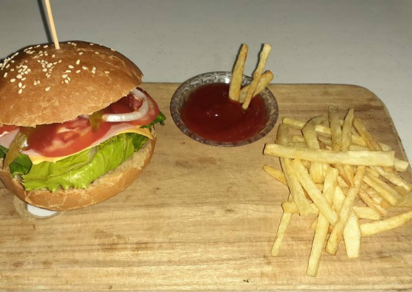 Bollos y hamburguesa hawaiana 🍔