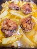 Chicken and Potato in lemon and garlic sauce Tray-bake (Lebanese style)