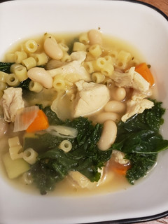 A picture of Healthy detox chicken soup.
