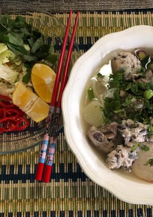 Hình của món Bún mọc.
