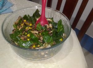Una foto de Ensalada de tocino para matar el hambre