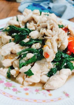 รูปของ กระเพราอกไก่