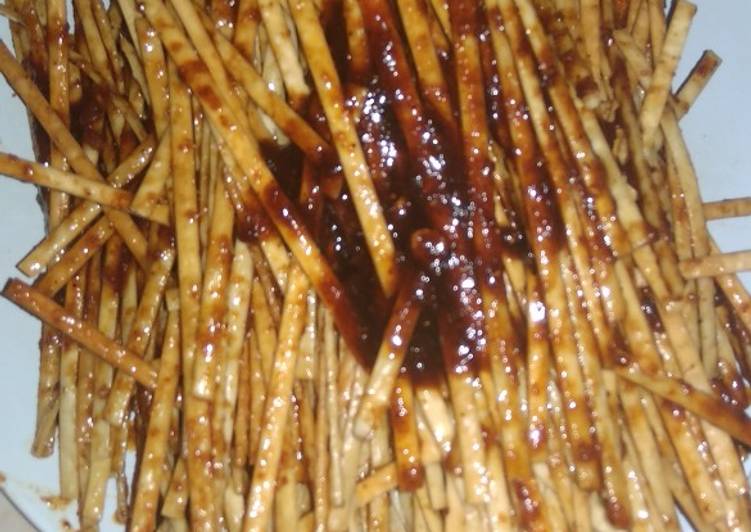 Resep Stik lidi gepeng pedes manis Anti Gagal