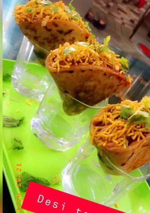 A picture of Desi tacos.