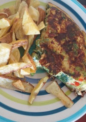 Una foto de Tortilla de brócoli