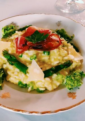 Una foto de Risotto de primavera