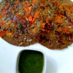 A picture of 20 minutes breakfast Black Chana Utappam.