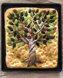 Focaccia fiorita "Albero, simbolo universale della vita" 🌷