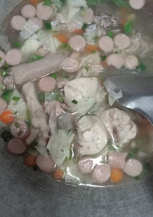 Foto resep Sup ayam sosis favorit keluarga 👪