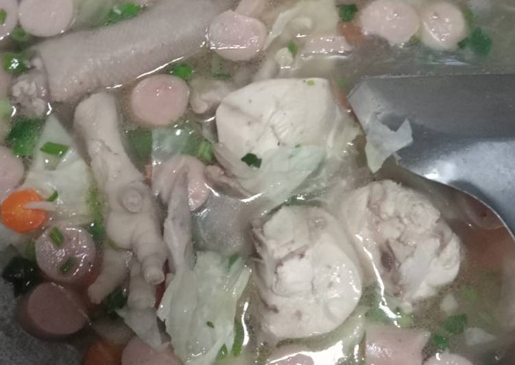 Resep MANTAP! Sup ayam sosis favorit keluarga 👪 masakan harian