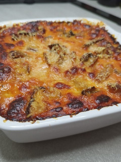 Foto di Lasagna di polenta, con guanciale e funghi secchi