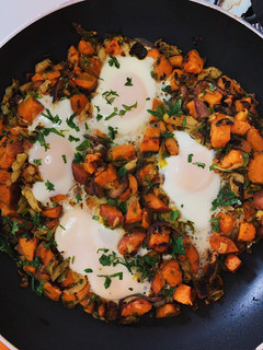 A picture of Sweet Potato Hash.